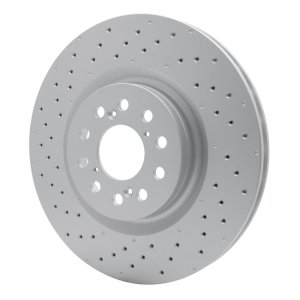 Honda Civic Brake Rotor (1) - Front - R1 Concepts - GEOSPEC Coated - Drilled - `17-`25